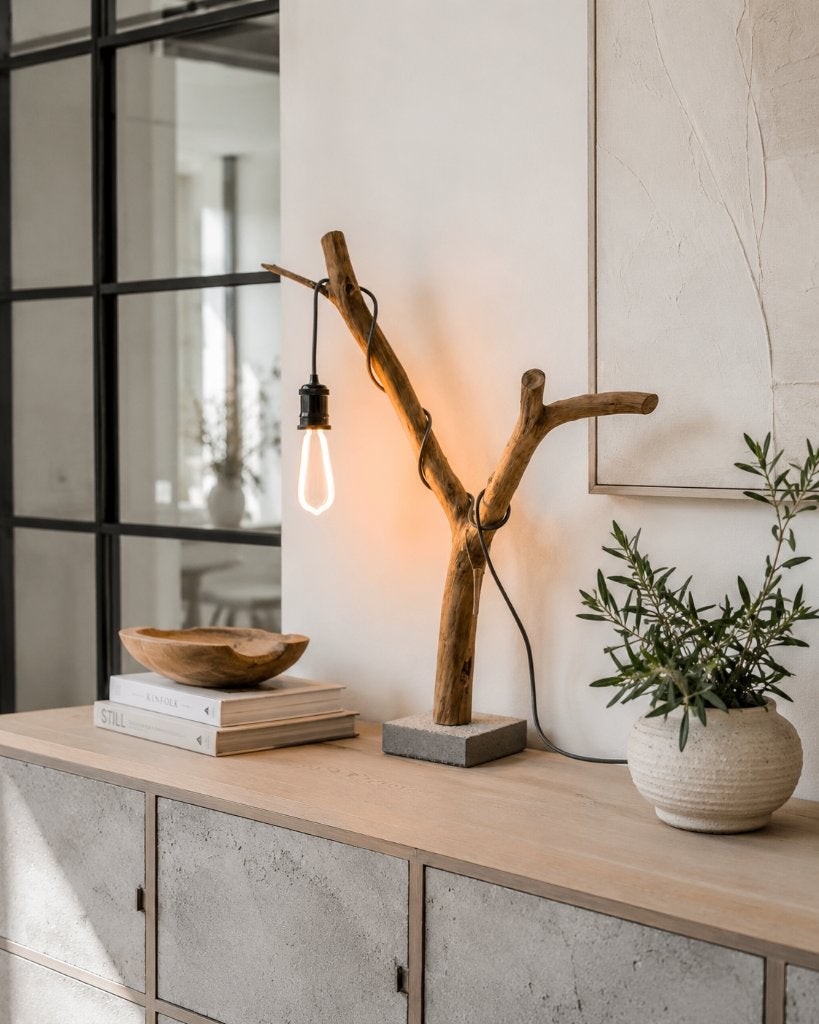 Lamp van Natuurlijke Tak – Unieke Eyecatcher met Verhaal, Ophalen, 80 cm, E27 (groot), Sfeerlamp