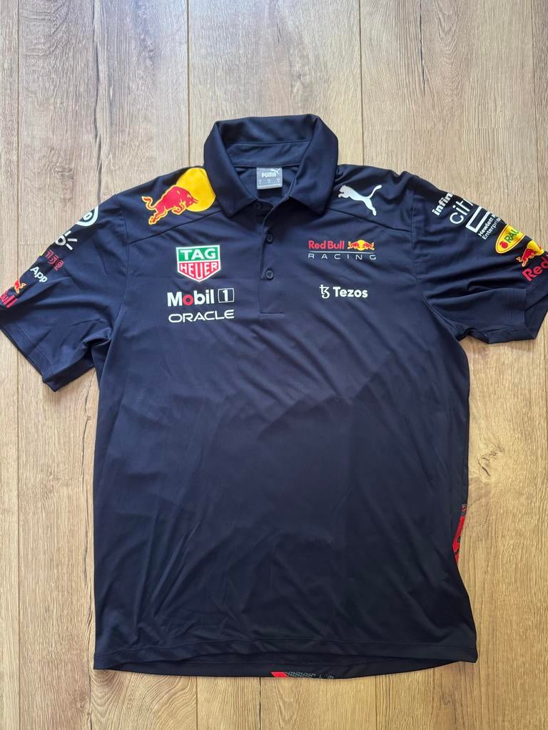Red Bull Racing Team Polo Maat M, Ophalen of Verzenden, Zo goed als nieuw, Maat 48/50 (M), Blauw