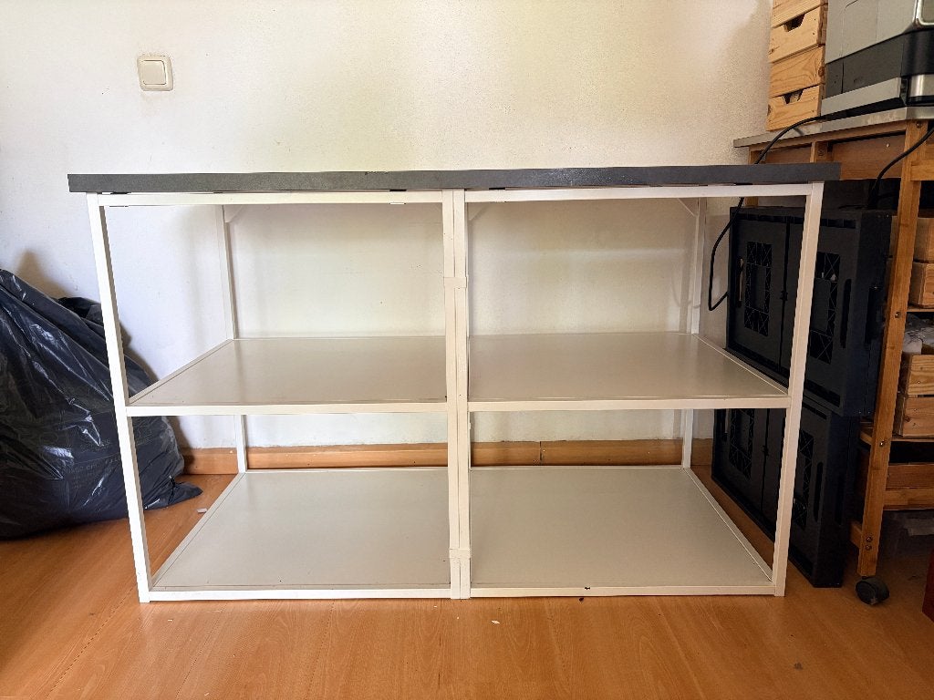 Handig IKEA Keukeneiland / Sidetable met Betonlook Werkblad, Ophalen, Gebruikt, 50 tot 100 cm, Minder dan 100 cm