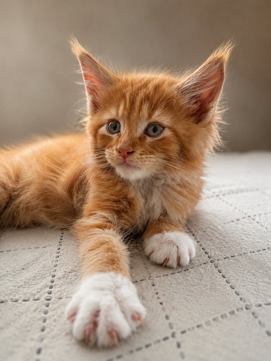 Rood Maine Coon kitten katertje, Kater, Gechipt