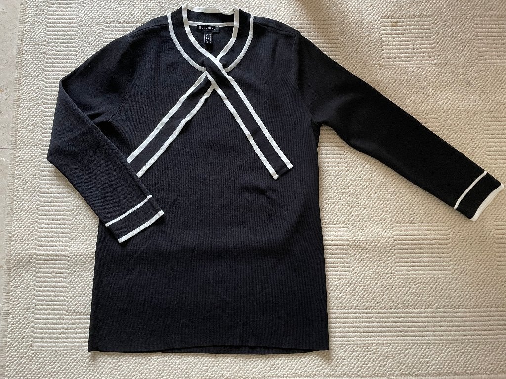 Question: NIEUW leuk zwart-wit truitje maat S, Verzenden, Zwart, Nieuw, Maat 36 (S)