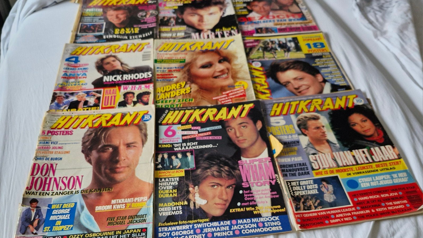 17 x hitkrant  uit de jaren '80 -+ grote poster, Ophalen of Verzenden, Gelezen, Muziek, Film of Tv