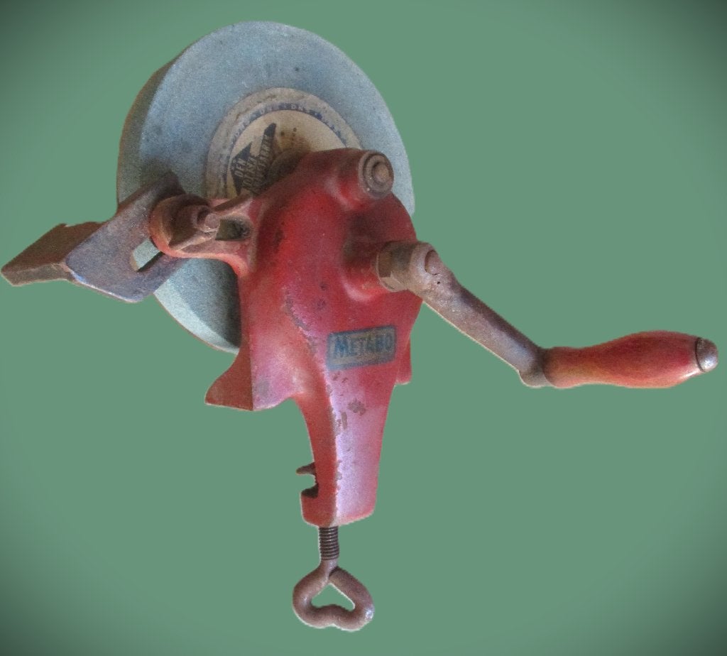 Slijpsteen Metabo~Oude Rood Gietijzeren Slijp steen, Ophalen of Verzenden