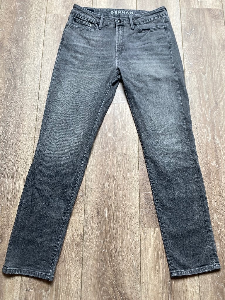 Denham jeans rechte pijp grijs hogere taille W29/L30 = 38/M, Denham, Verzenden, Zo goed als nieuw, W28 - W29 (confectie 36)