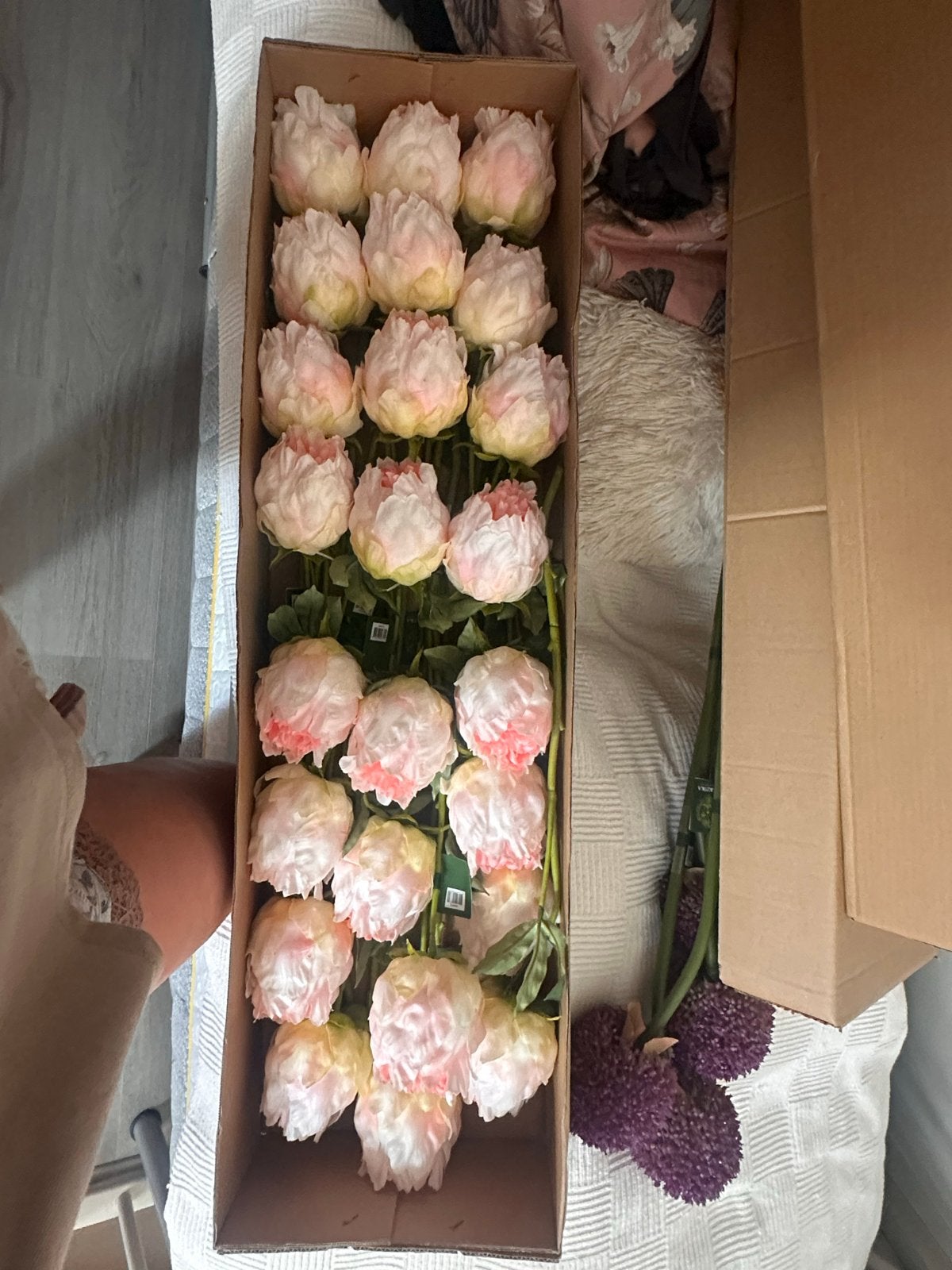 Silk-ka pioenrozen - Kunstbloemen, Huis en Inrichting, Woonaccessoires | Kunstplanten en Kunstbloemen, Binnen, Roze, Nieuw, Textiel