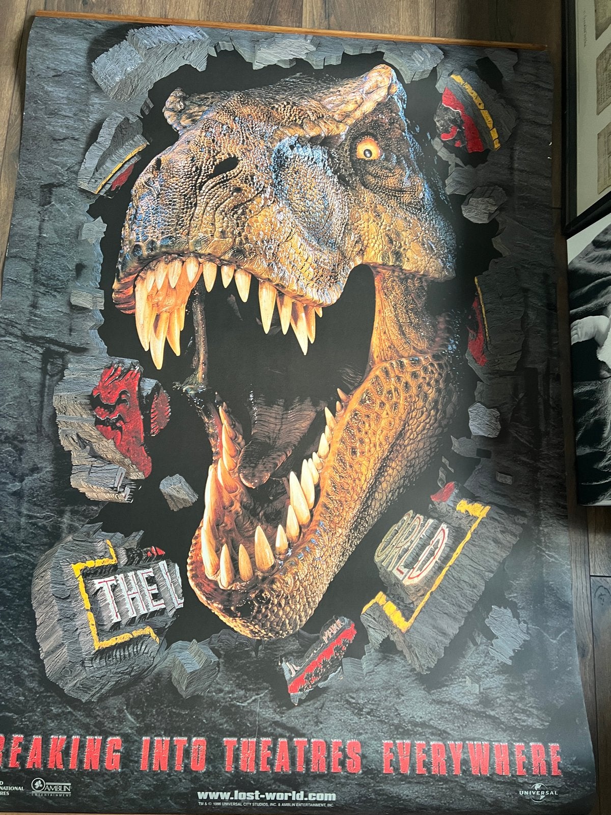 Jurassic Park: The Lost World - Originele Filmposter, Verzamelen, Deurposter of groter, Ophalen of Verzenden, Film en Tv, Rechthoekig Staand