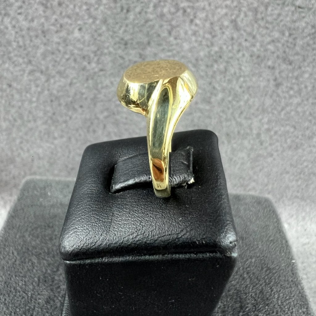 Gouden Ring | 14k | 3,25g | monogram | 16,75 | 411931, Sieraden, Tassen en Uiterlijk, Ringen, Gebruikt, Ophalen of Verzenden, 17 tot 18