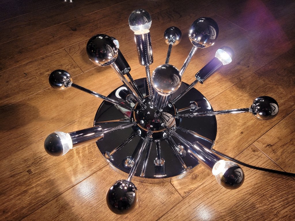 spoetnik plafond / wand lamp sputnik fifties sixties retro, Ophalen, Zo goed als nieuw