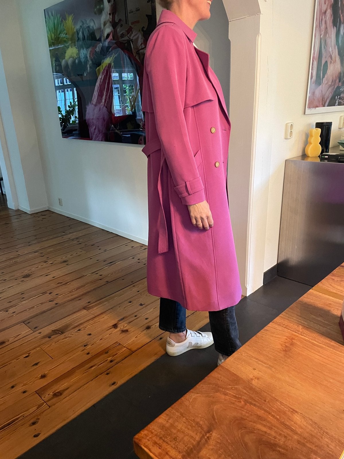 Mooie trenchcoat aaiko zgan, Ophalen of Verzenden, Zo goed als nieuw, Beige