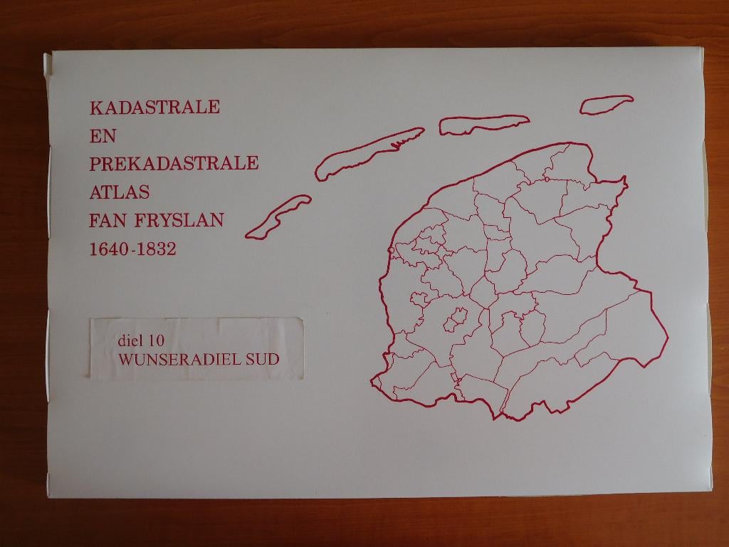 Kadastrale & prekadastrale atlas Fryslan deel 10 Wonseradiel, Boeken, Voor 1800, Nieuw, Ophalen of Verzenden, Landkaart