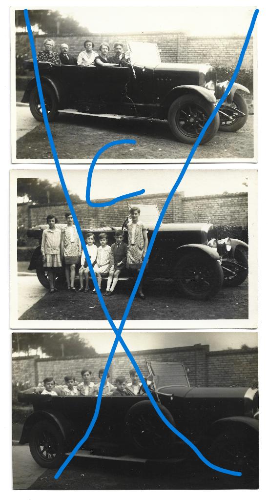 Nagant automobile belge auto belgisch foto lot fotokaart, Verzenden, 1920 tot 1940, Ongelopen, Voertuig