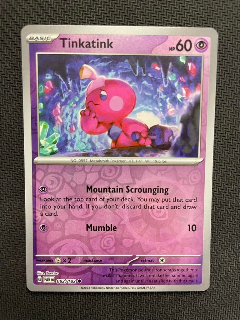 Tinkatink 082/182 Reverse Holo Paradox Rift Packfresh, Ophalen of Verzenden, Zo goed als nieuw