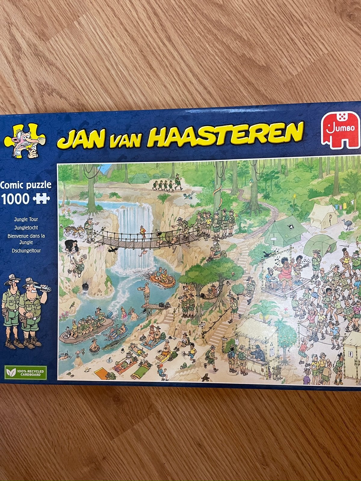Jan van Haasteren “Jungle Tocht” 1000 stukjes, Ophalen of Verzenden, 500 t/m 1500 stukjes, Zo goed als nieuw