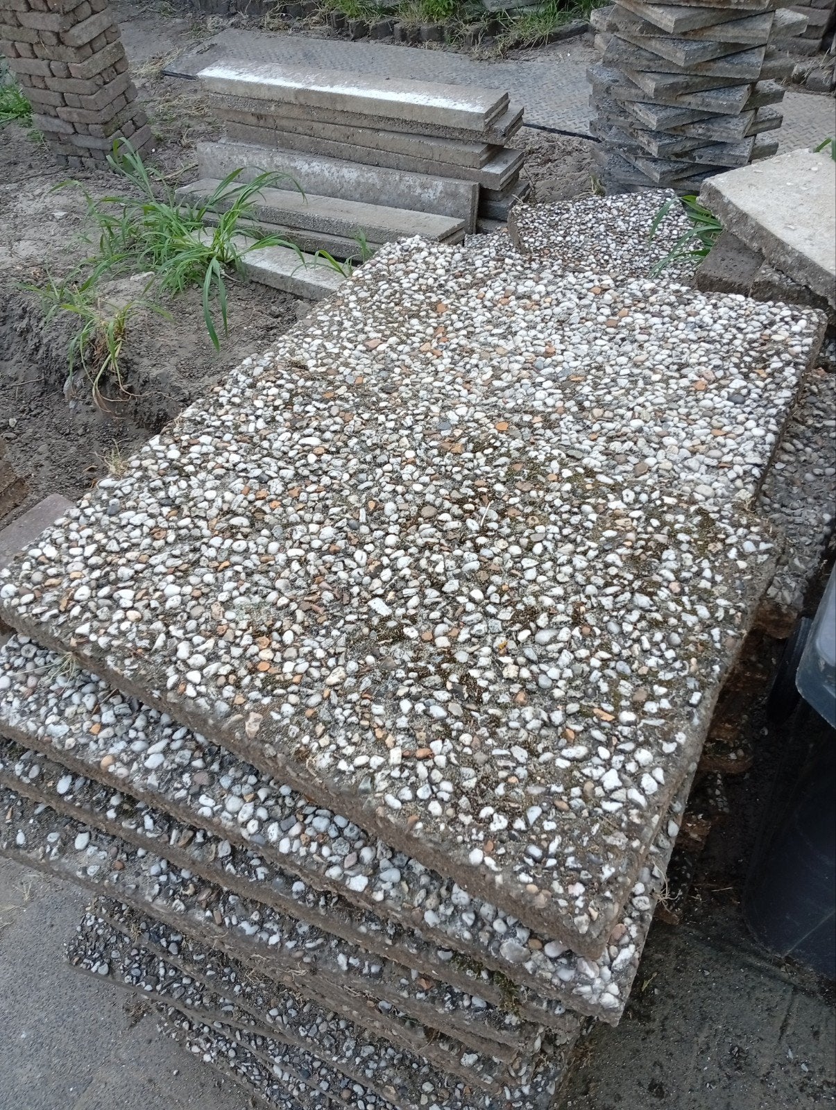 Grindtegels, Ophalen, Gebruikt, Beton, Terrastegels