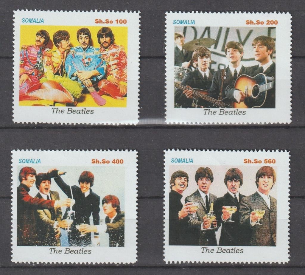 THE BEATLES = Prachtige sv4st SOMALIA-294-16, Verzenden, Postfris, Overige thema's