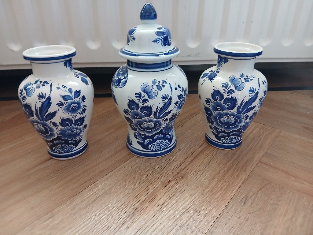Mooi delft blauw kaststel, Antiek en Kunst, Antiek | Vazen, Ophalen of Verzenden