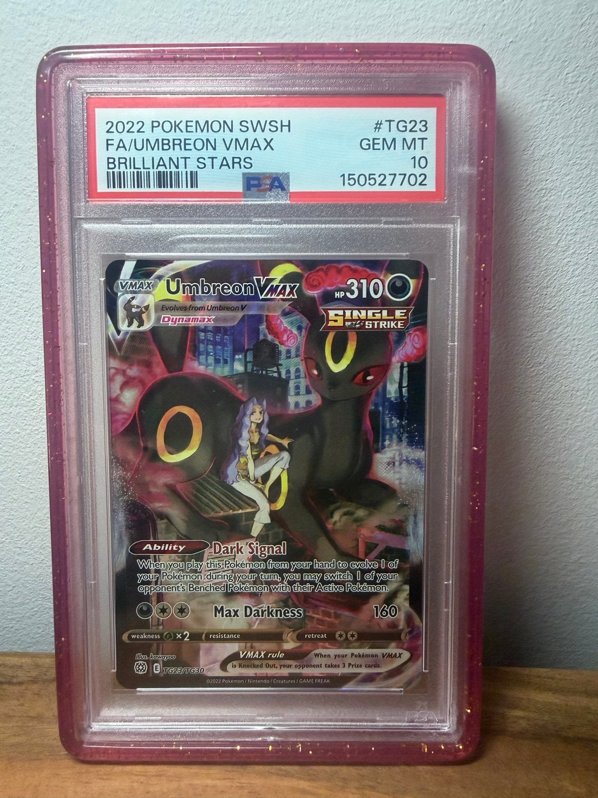 Pokémon Umbreon VMAX TG23 Brilliant Stars PSA 10, Ophalen of Verzenden, Nieuw, Losse kaart, Foil