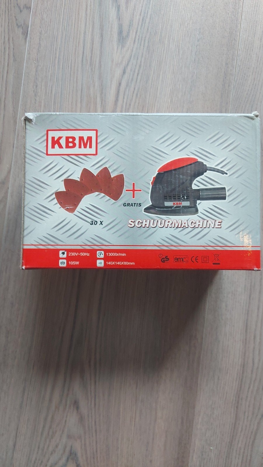 KBM Schuurmachine met accessoires, Ophalen of Verzenden, Gebruikt, Minder dan 600 watt, Vlakschuurmachine
