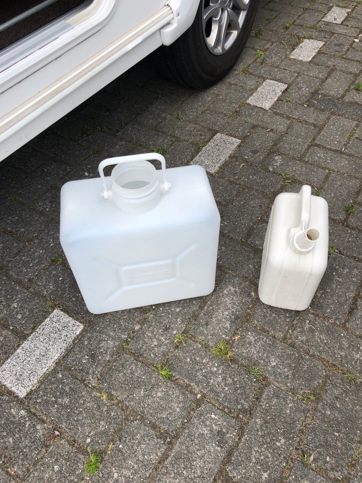 Set van 2 water jerrycans voor camper/caravan, Caravans en Kamperen, Ophalen of Verzenden, Gebruikt