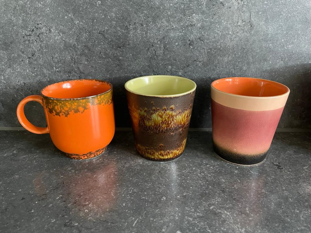 HKliving koffiekopjes - €6,75 per stuk, Ophalen of Verzenden, Zo goed als nieuw, Keramiek, Kop(pen) en/of Schotel(s)