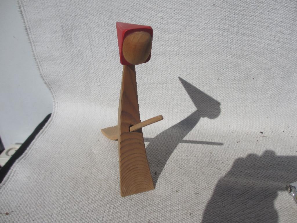 Vintage houten beeldje Denmark Alex Emanuelsson '60, Verzamelen, Beelden en Beeldjes, Ophalen of Verzenden, Gebruikt, Fantasy