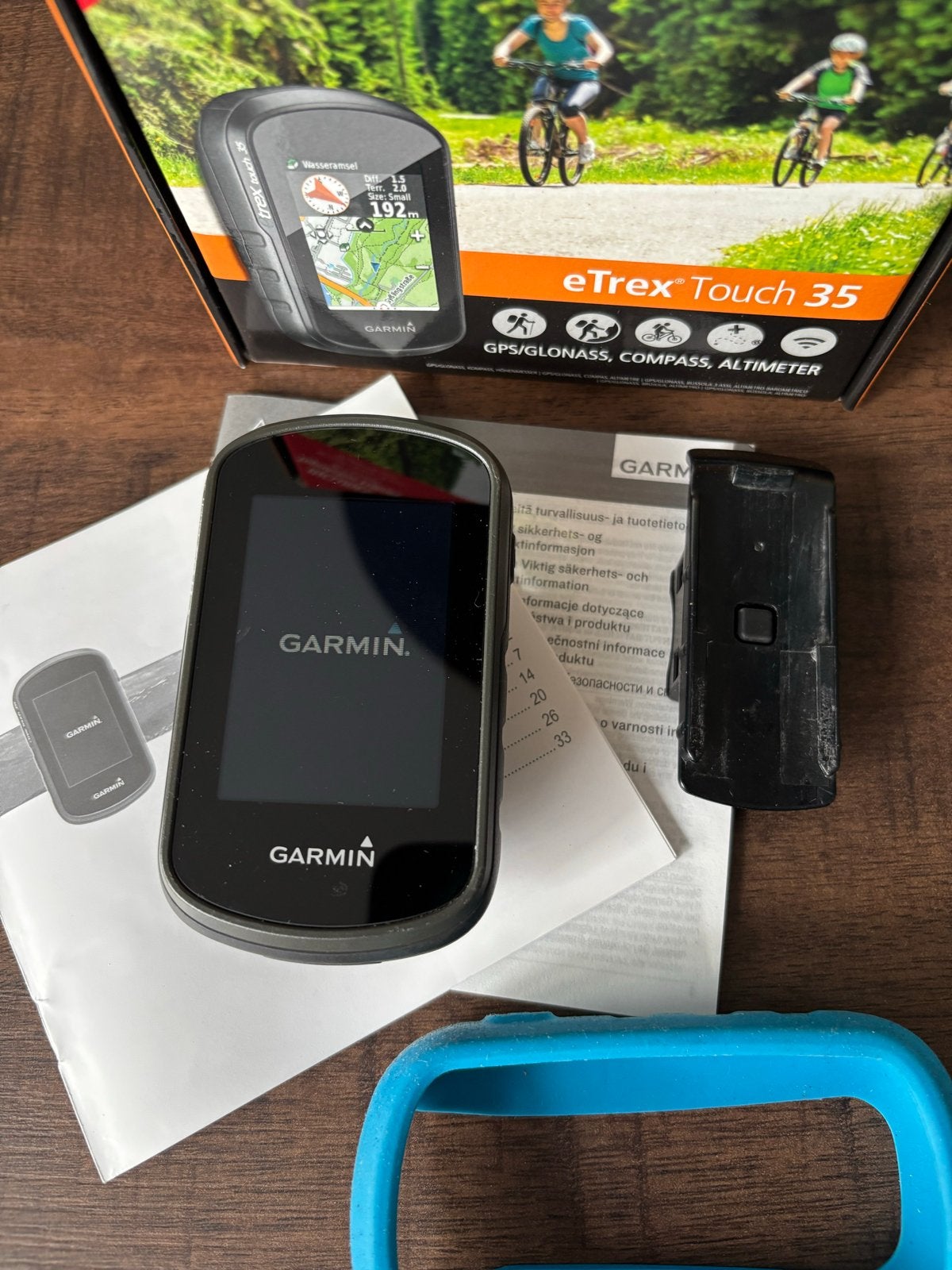Garmin Etrex 35t met TopoActive Europe + accessoires, Ophalen of Verzenden, Zo goed als nieuw, Navigatie of Gps