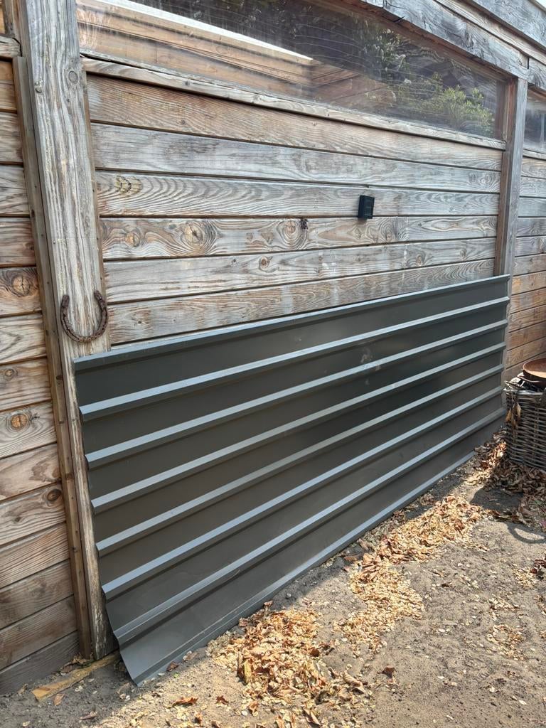 Nieuwe stalen damwand platen/ stalen dakplaten., Ophalen, Minder dan 3 meter, Zo goed als nieuw, Minder dan 1 meter