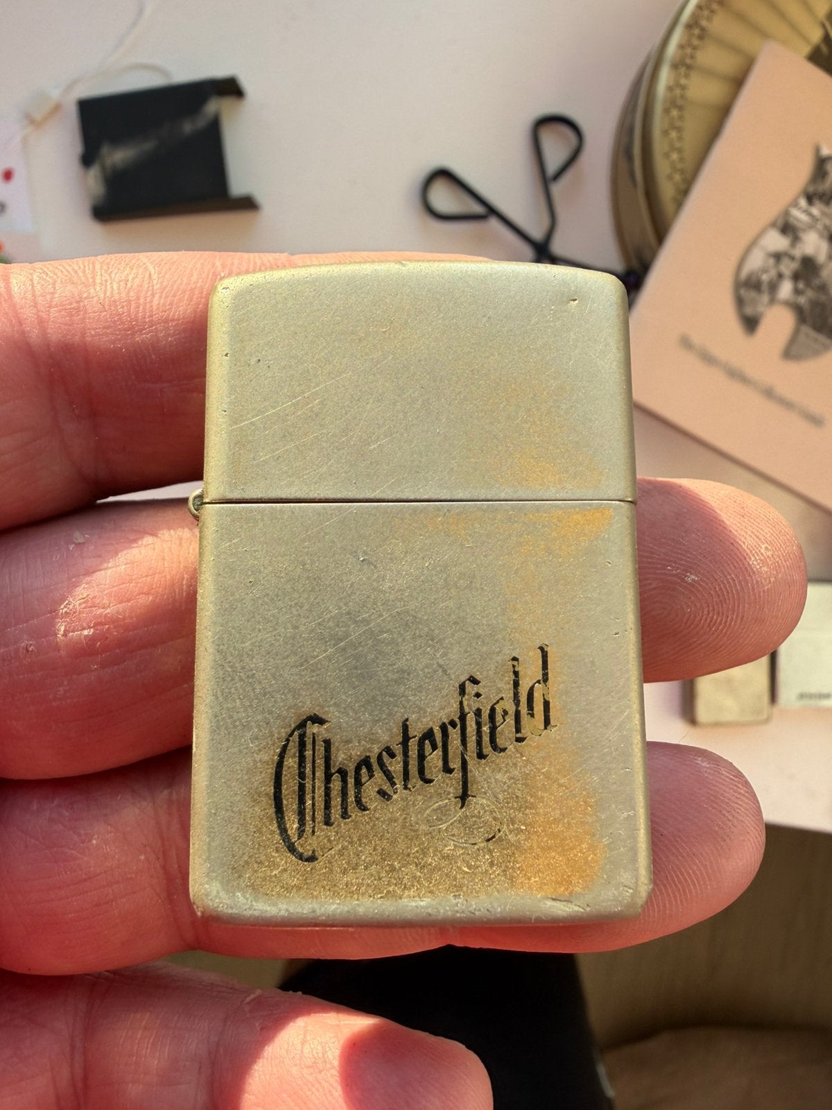 Zippo Chesterfield, Verzamelen, Ophalen of Verzenden, Gebruikt