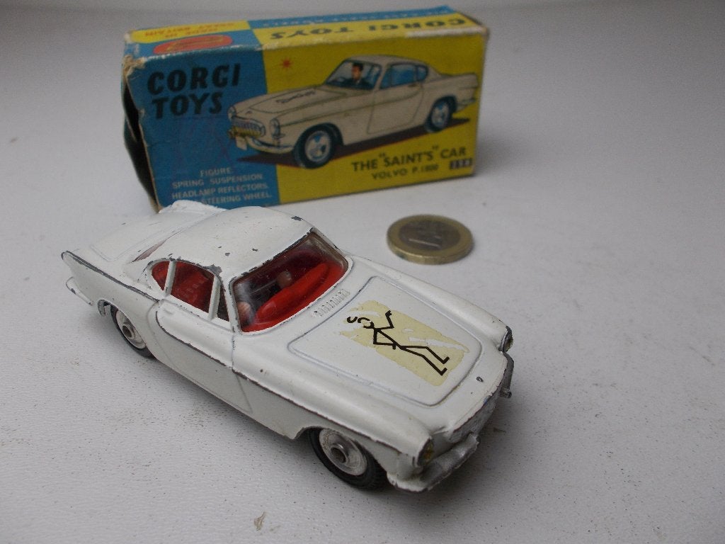 1965 Corgi Toys 258 THE SAINT'S CAR VOLVO +ORIG. DOOSJE! (C), Ophalen of Verzenden, Zo goed als nieuw, Auto, Corgi