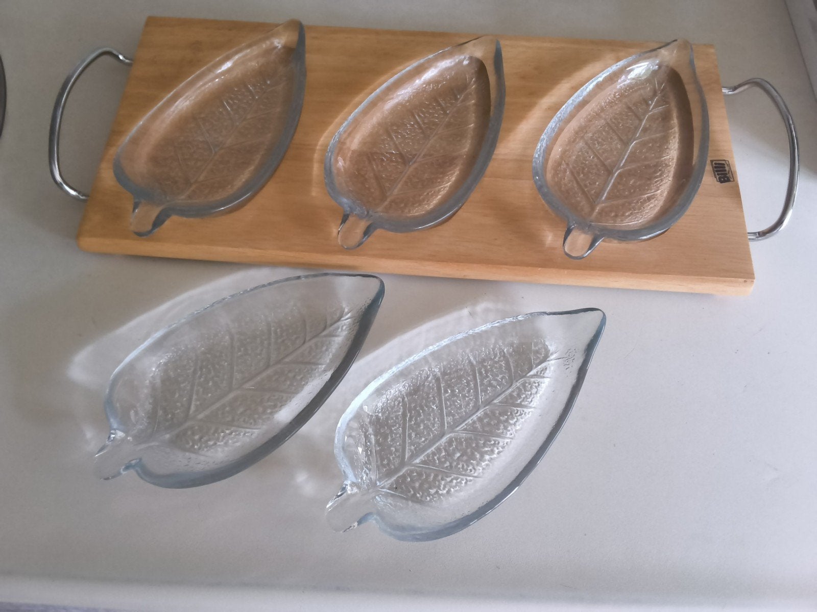grenen snack/party schaal met 2 schaaltjes extra, Ophalen of Verzenden, Overige stijlen, Schaal of Schalen