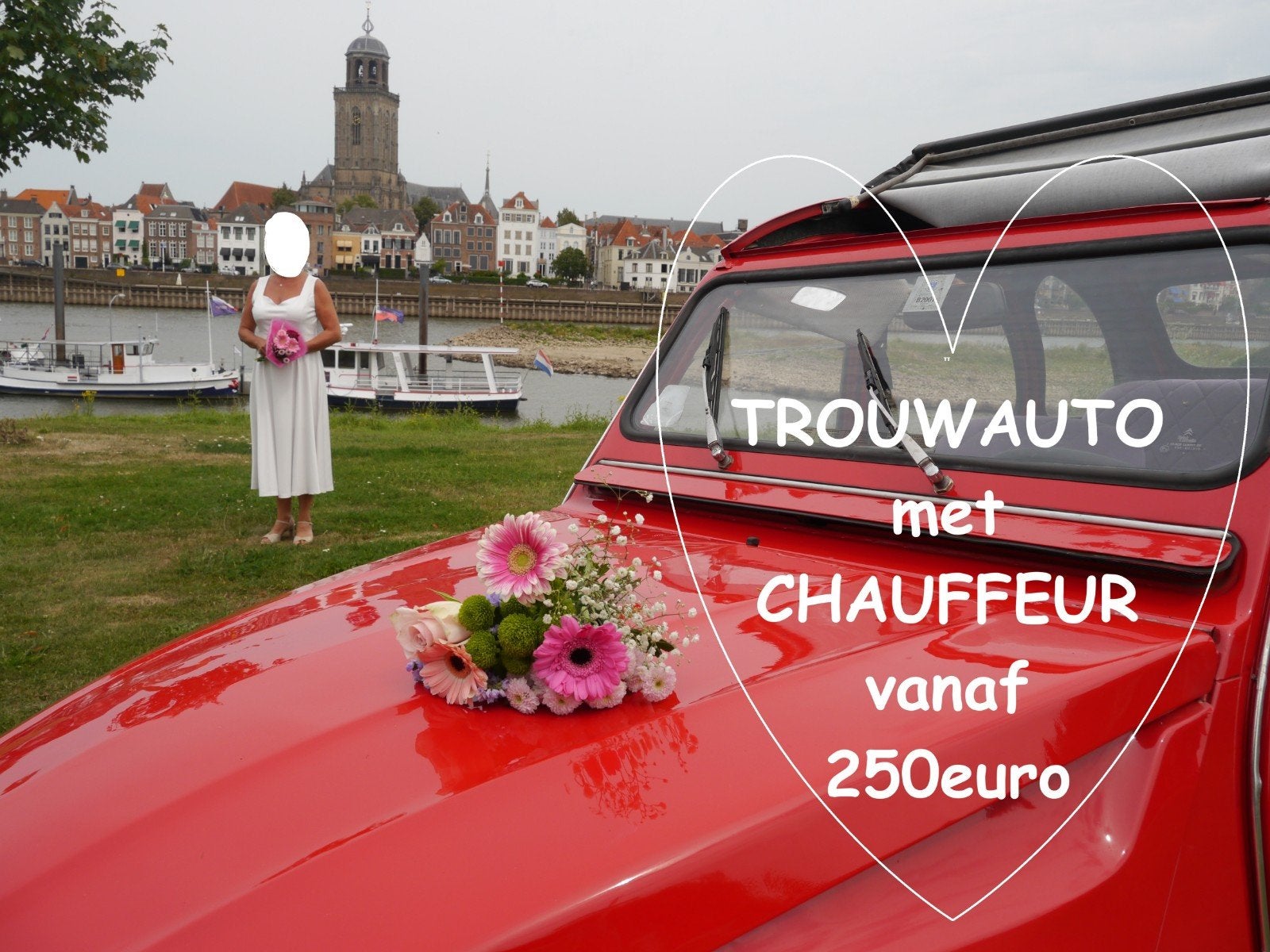 Trouwauto Eend 2CV Citroën, Deventer e.o., Twee personen
