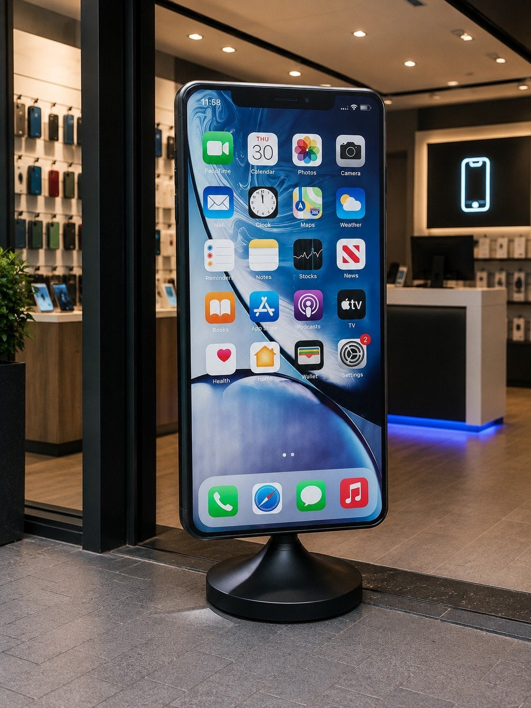 Polyester Weerbestendige Telefoon Display 140x60cm, Verzamelen, Ophalen, Reclamebord