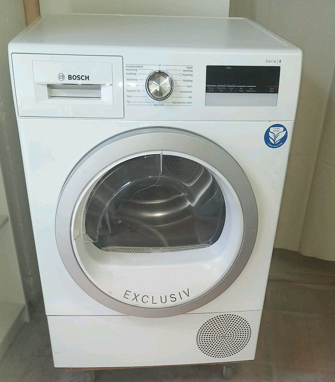 Wasdroger Bosch exclusiv serie 4, 6 tot 8 kg, Ophalen, Condens, 85 tot 90 cm