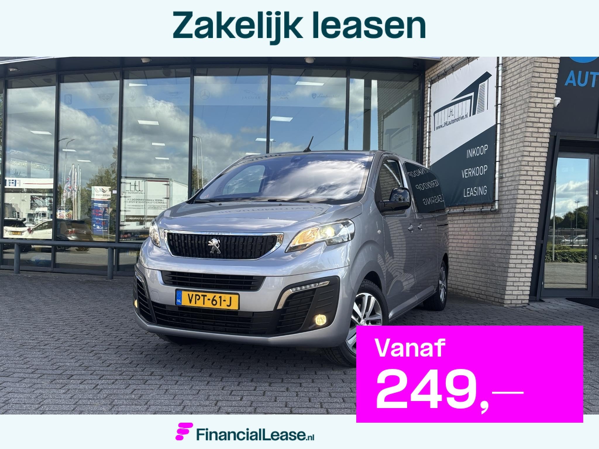 Peugeot Expert 2.0 BlueHDI*AUTOM*2XSCHUIF*NAVI*CAM*CRUISE*EC, Stof, Gebruikt, 4 cilinders, Xenon verlichting