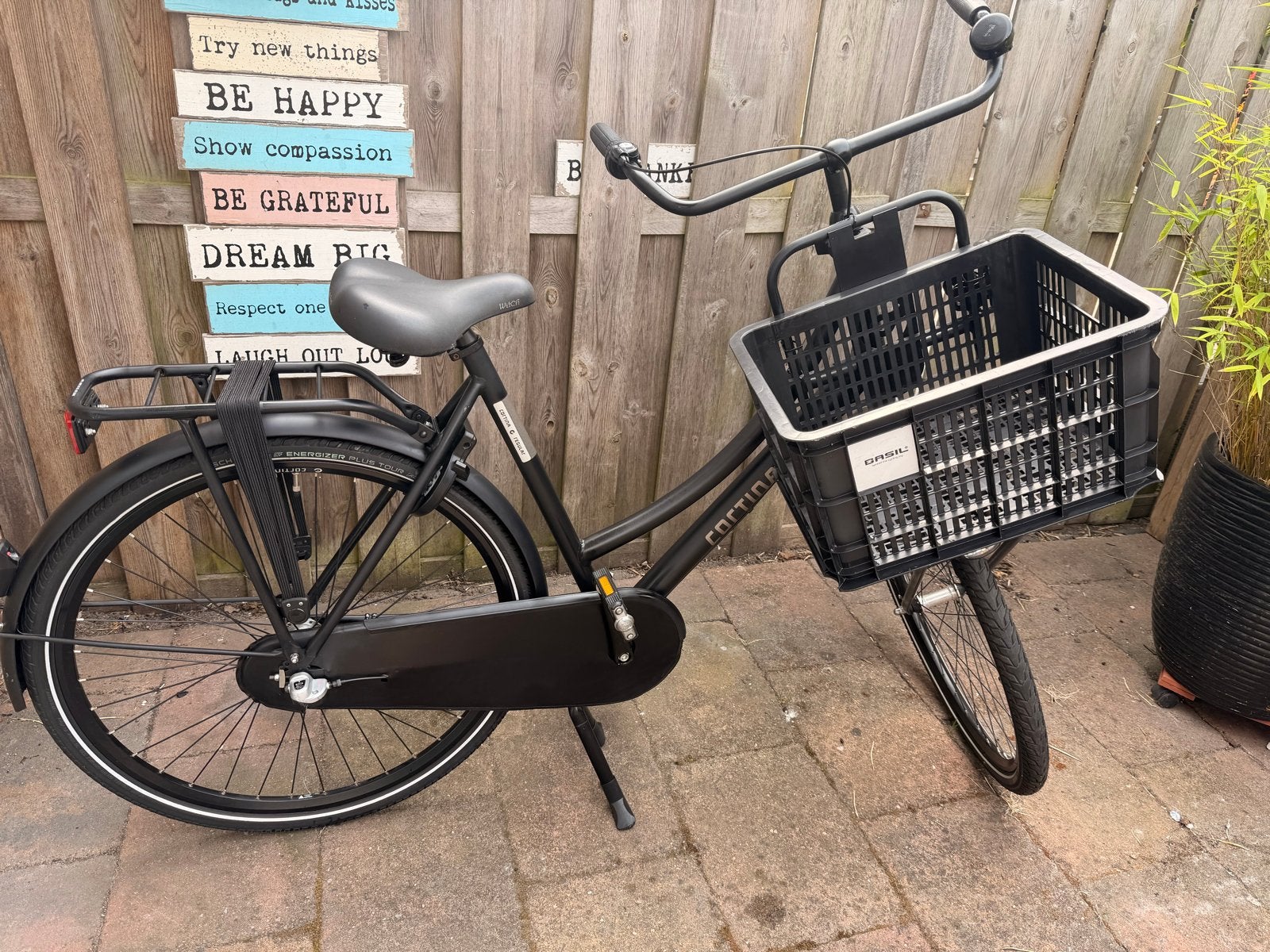 Cortina U4 Regular 28” mat zwarte transportfiets, Overige merken, Versnellingen, Ophalen of Verzenden, Trommelrem