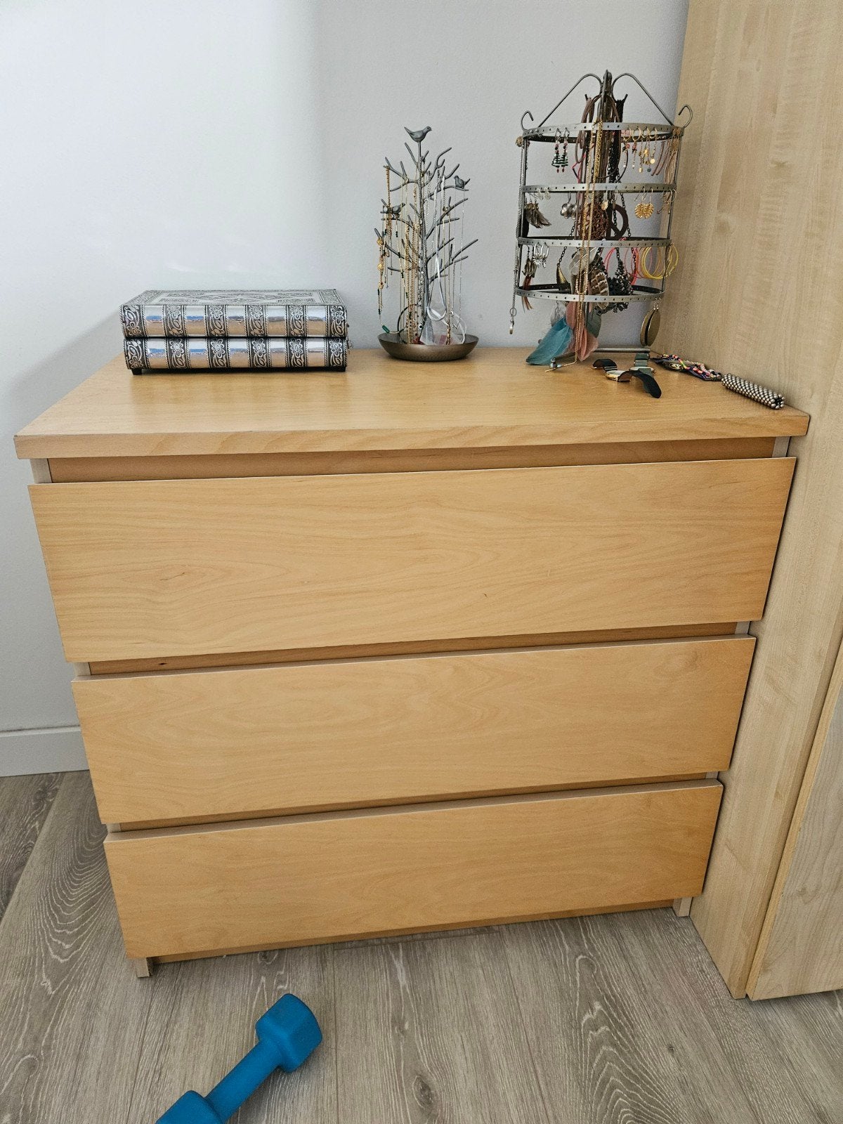 Malm ladenkast berken 3 lades Ikea, Ophalen, Gebruikt, 50 tot 100 cm, 3 of 4 laden