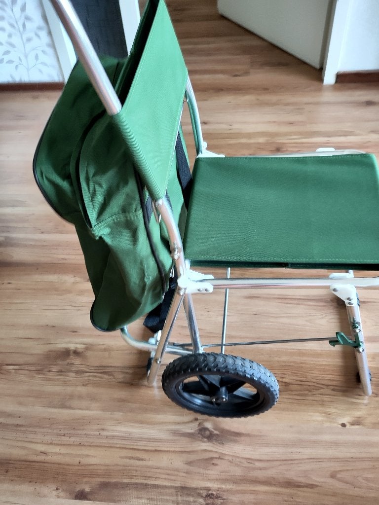 Boodschappen trolley met zitje, Ophalen, Lichtgewicht, Zo goed als nieuw