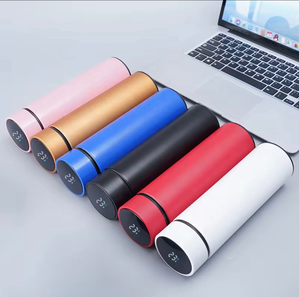 Slimme Thermosfles 500ml met LED Temperatuur Display, Ophalen of Verzenden, Zo goed als nieuw, Overige typen