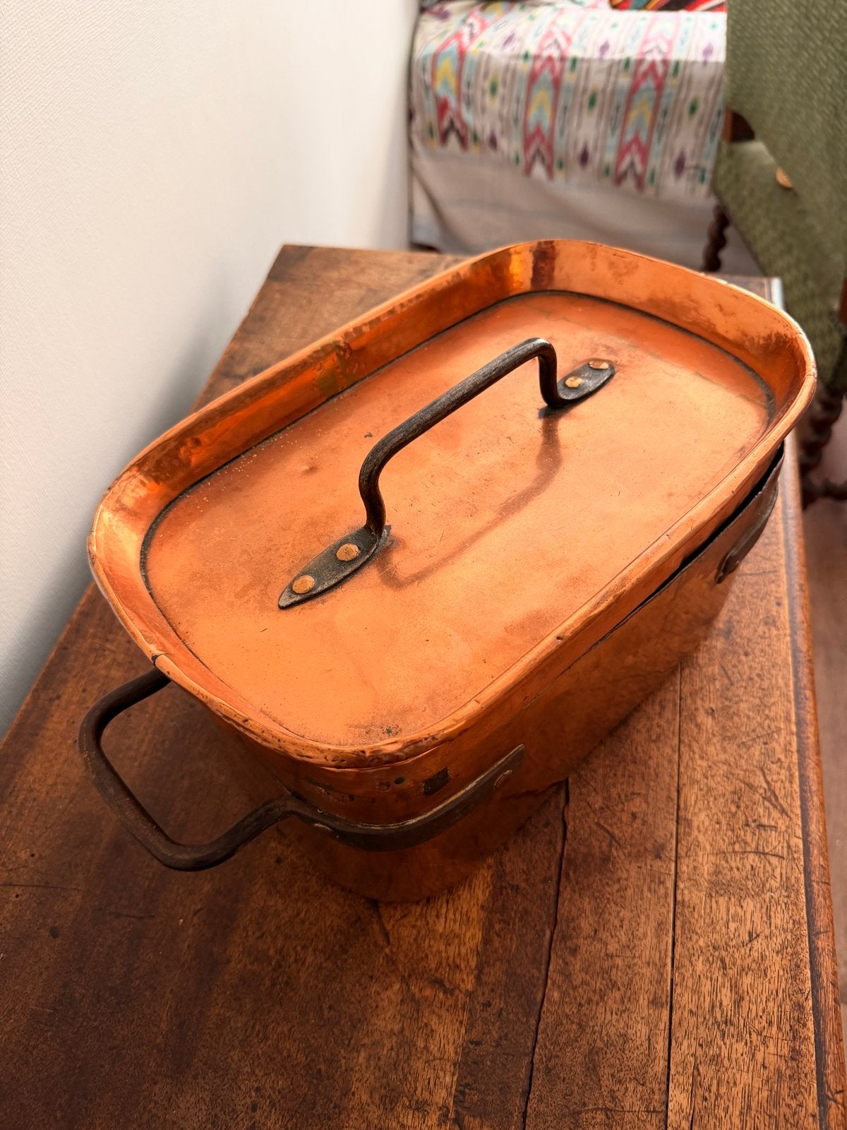 Antieke Franse koperen Daubiere, 18/19e eeuw, Antiek en Kunst, Ophalen of Verzenden, Koper