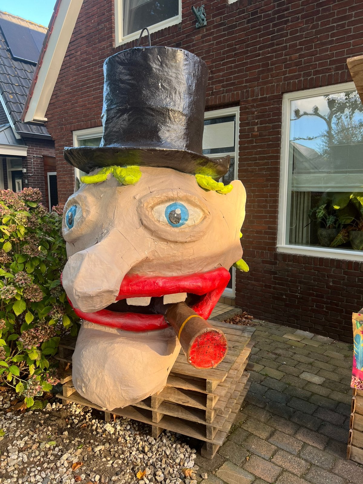 Grote carnavalskop / carnavalsdecoratie, Ophalen, Gebruikt, Versiering, Carnaval
