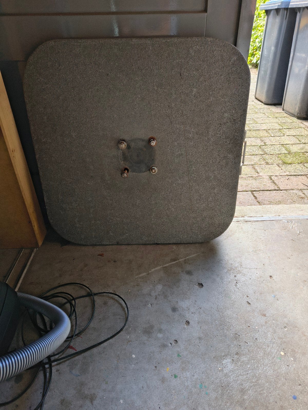 Parasolvoet 90 kg - Grijs, Tuin en Terras, Ophalen, Gebruikt, Minder dan 1 meter, Parasolvoet