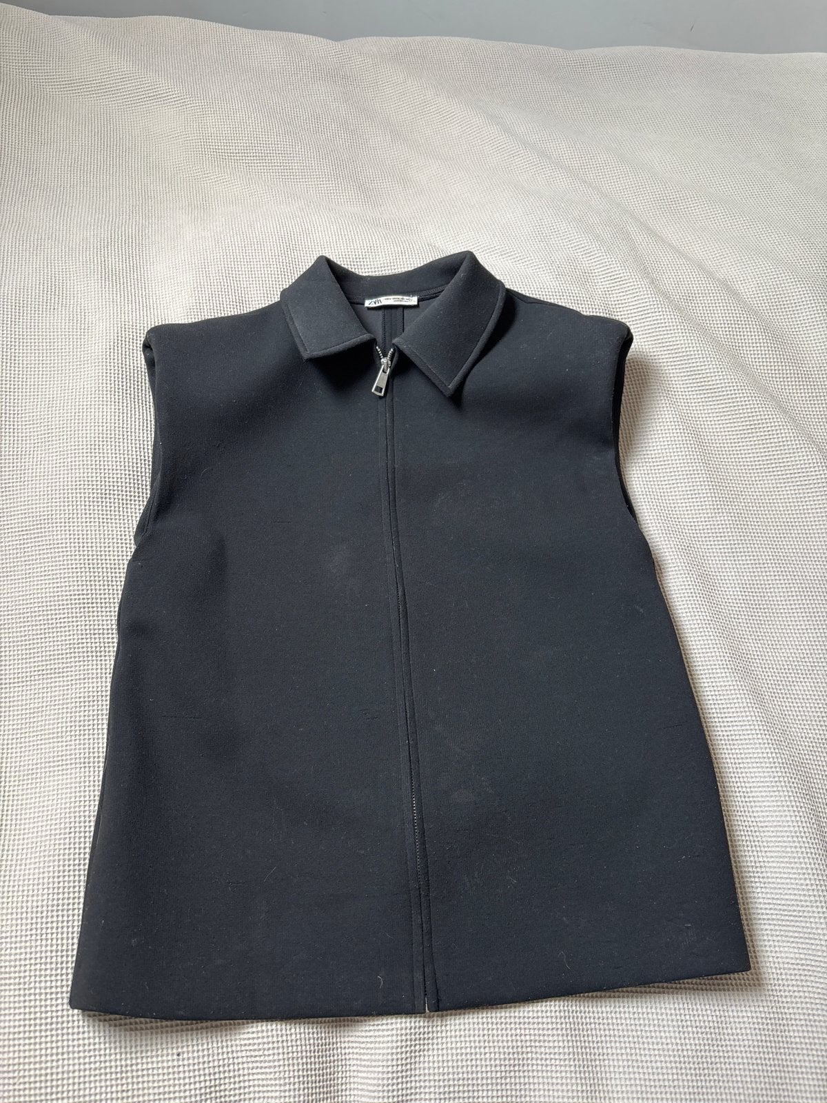 Zara mouwloze top met rits maat M, Ophalen of Verzenden, Zo goed als nieuw, Maat 38/40 (M), Zwart