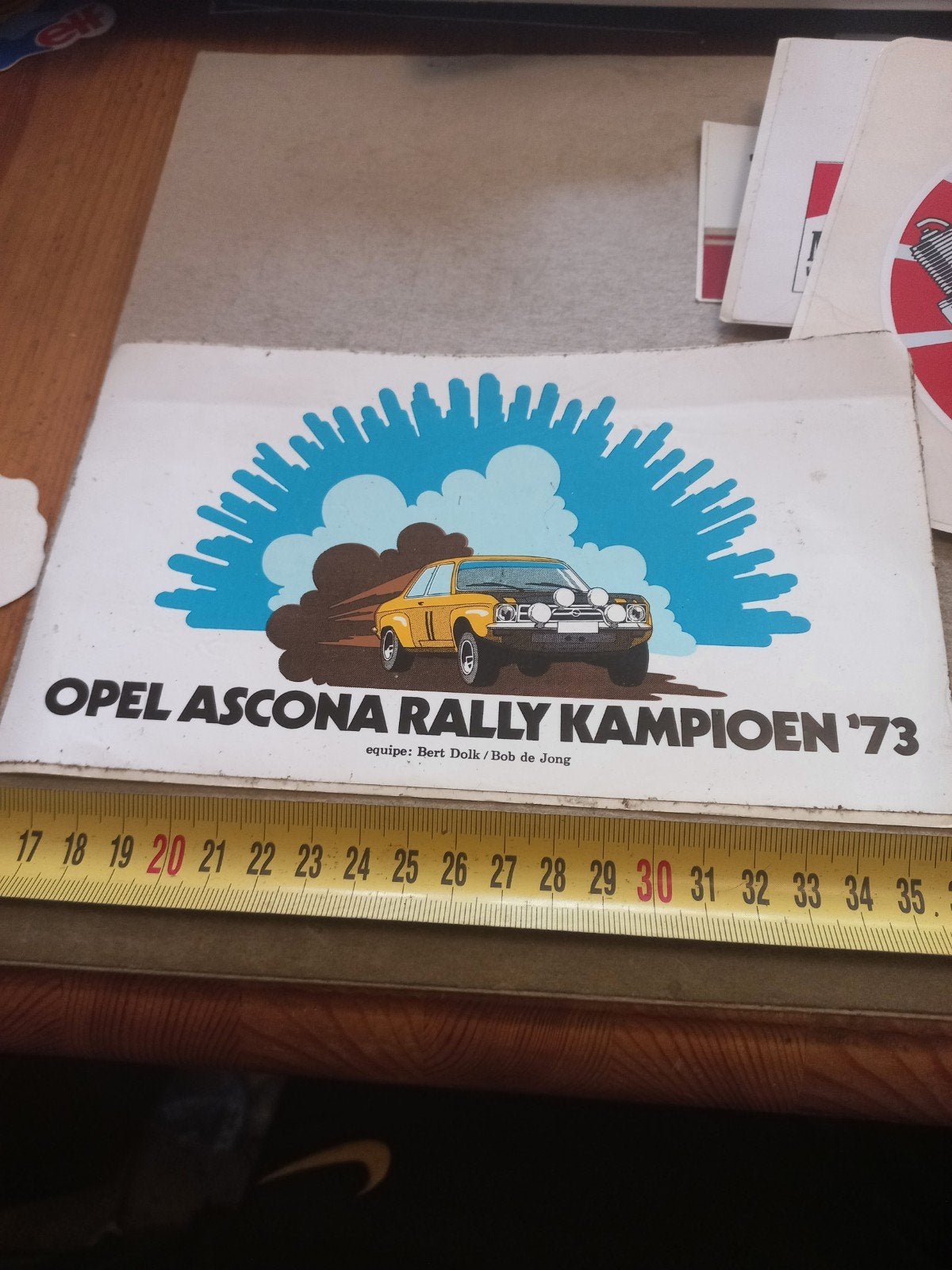 Opel Ascona Rally Kampioen '73 - Bert Dolk / Bob de Jong, Ophalen of Verzenden, Zo goed als nieuw