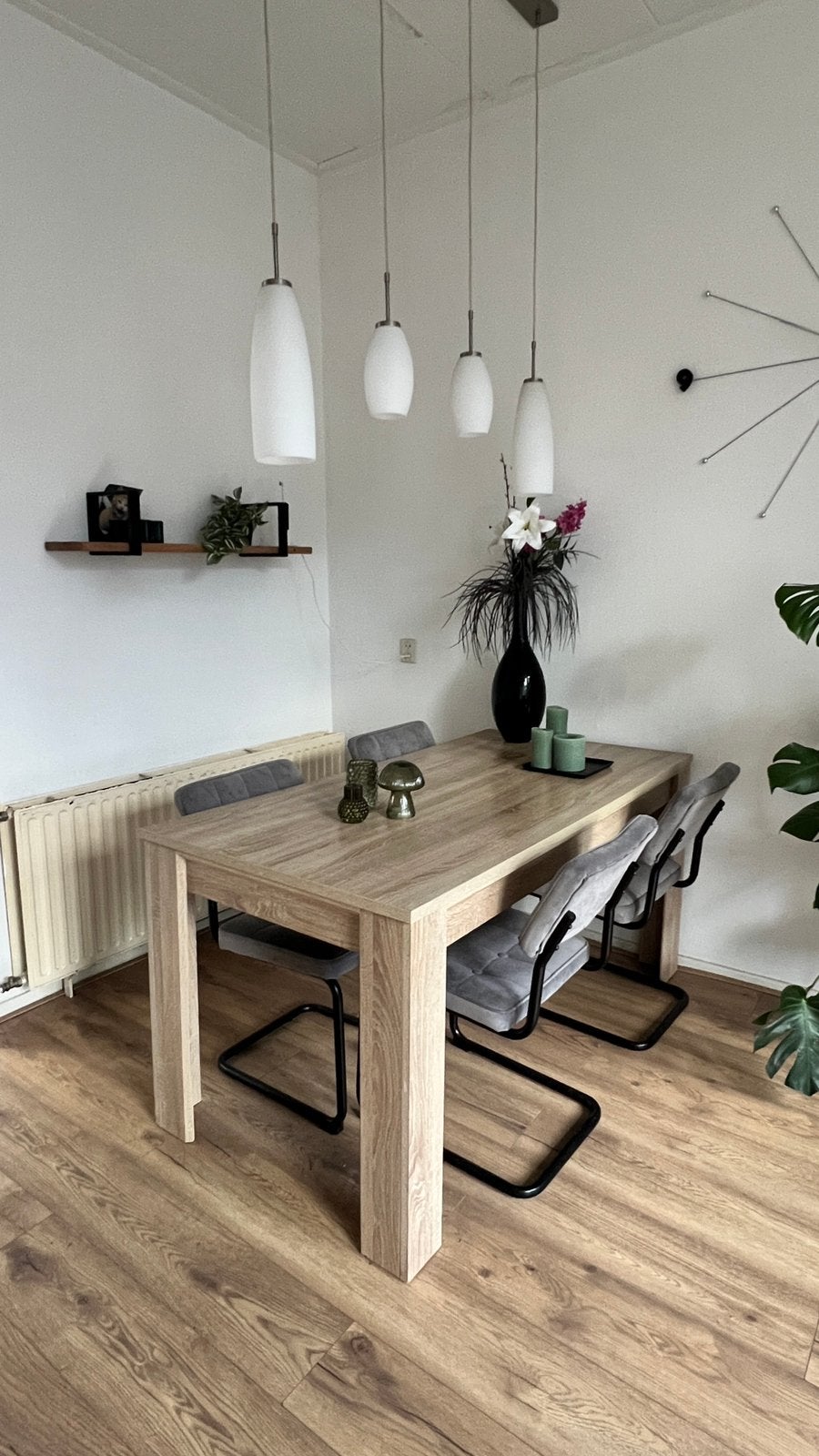 Eetkamer tafel met stoelen, Ophalen, 50 tot 100 cm, Zo goed als nieuw, 150 tot 200 cm