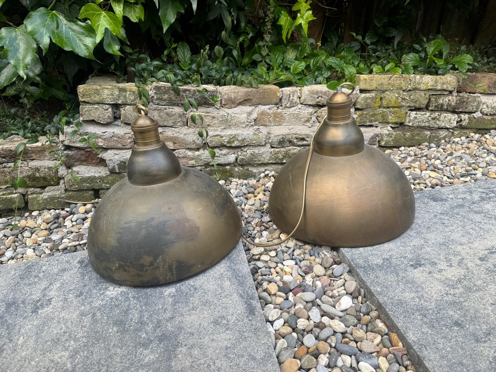 Bronzen lampenkappen oud, Zo goed als nieuw, Metaal, Minder dan 50 cm, Antiek