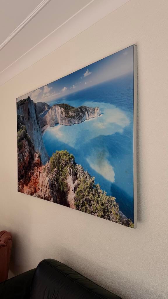 Mooie grote foto op canvas van Zakynthos, 50 tot 75 cm, Ophalen of Verzenden, Zo goed als nieuw, 100 tot 125 cm