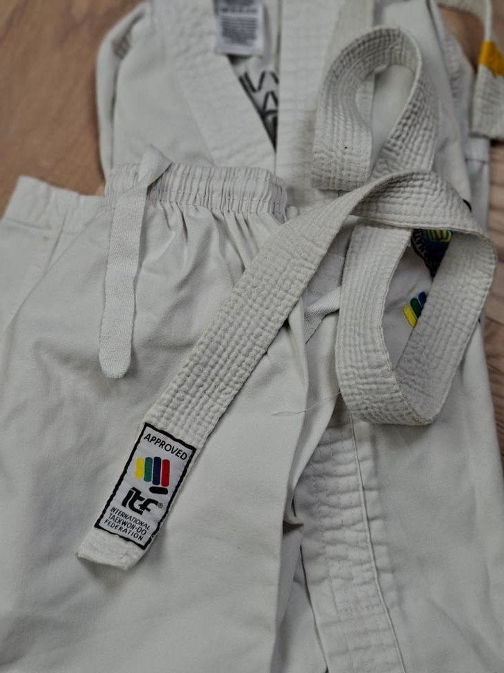 Taekwondo pak ITF goedgekeurd - Maat 150, Gebruikt, Taekwondo, Vechtsportpak, Maat L