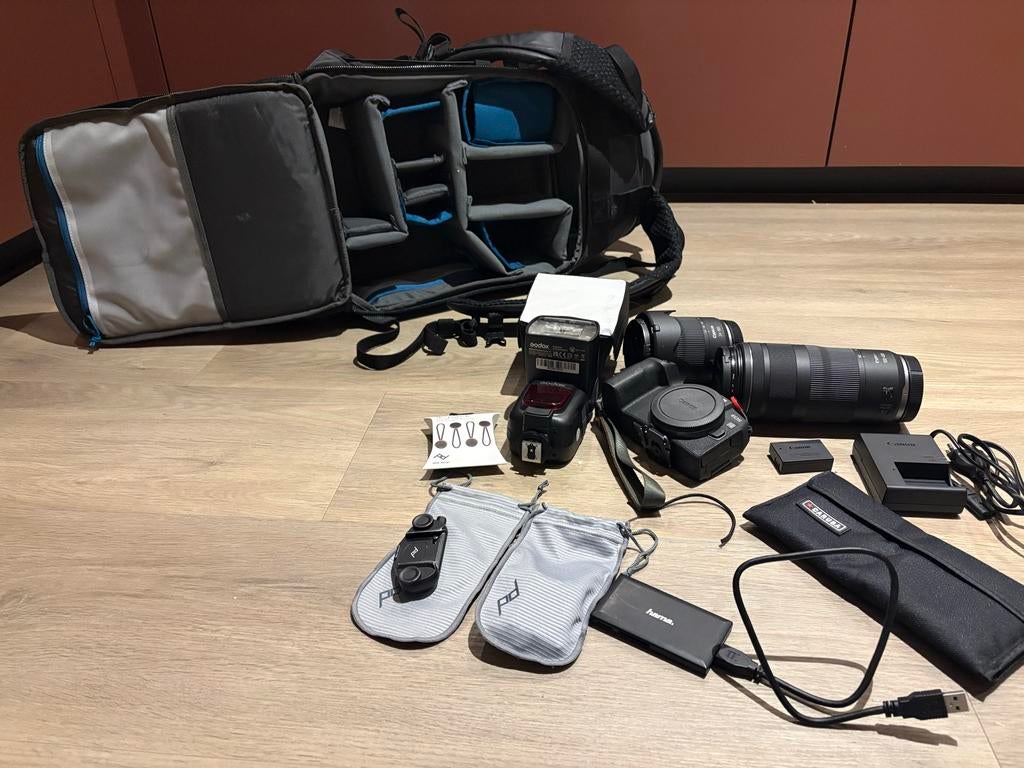Canon EOS RP met 2 lenzen, tas, flitser en accessoires, Audio, Tv en Foto, Fotocamera's Digitaal, Ophalen, Zo goed als nieuw, Spiegelreflex