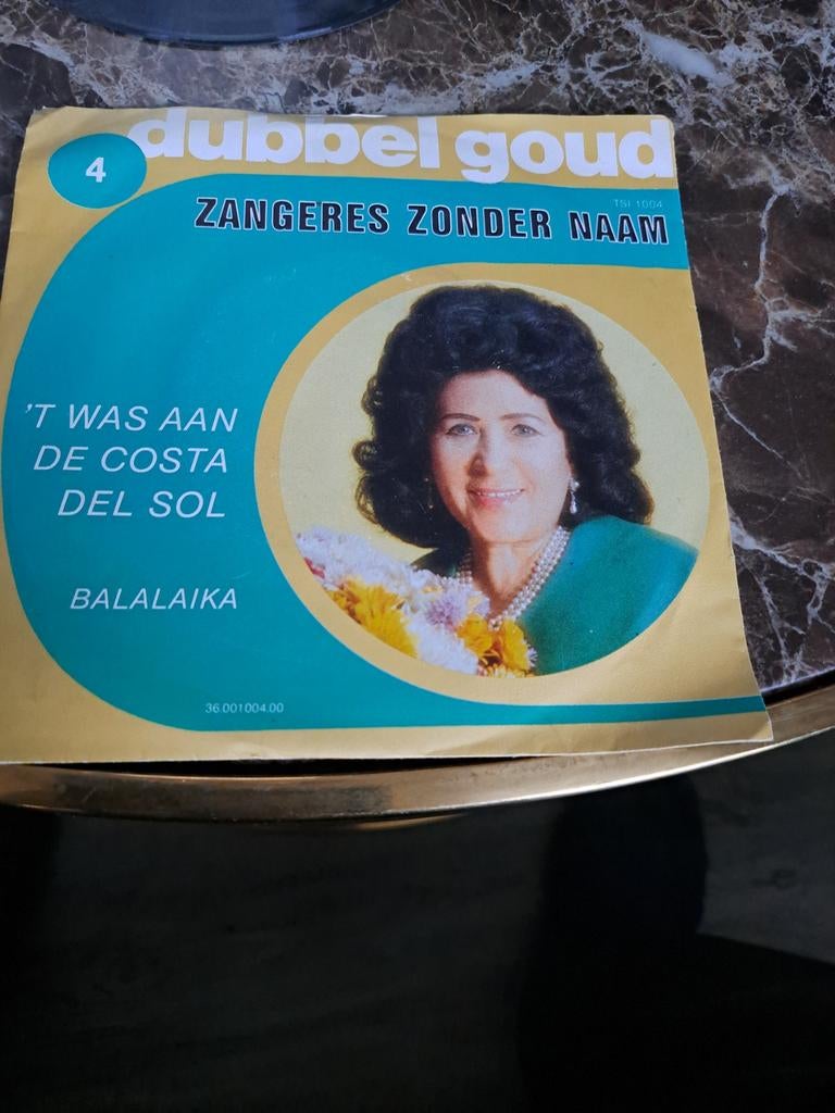 Zangeres Zonder Naam - 't Was Aan De Costa Del Sol Single, Cd's en Dvd's, Vinyl Singles, Ophalen of Verzenden, Gebruikt