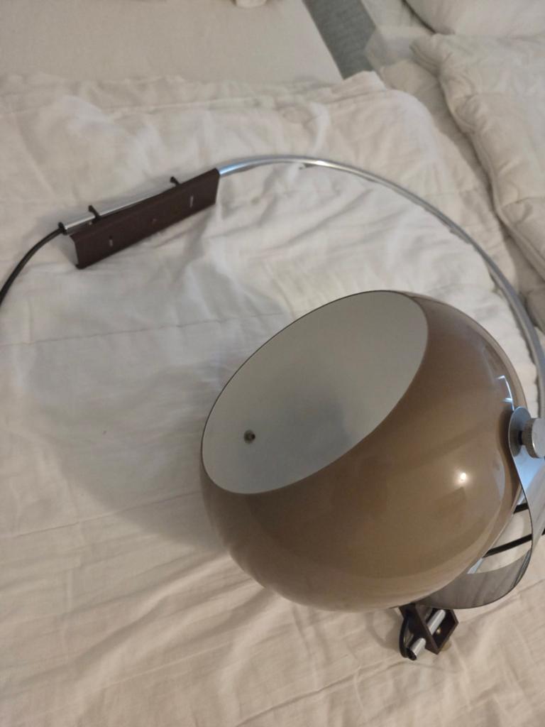 Vintage Dijkstra jaren '70 booglamp wandlamp chroom, Ophalen